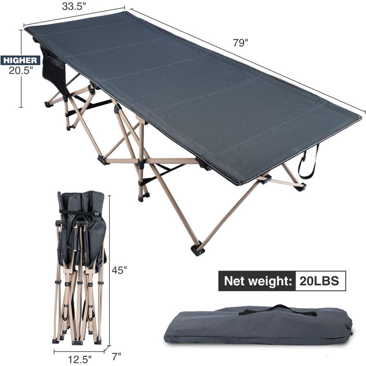 Lit Pliant Sportsman's Choice Camp Tall King Size - Lot De 2 Avec Sac (420D)